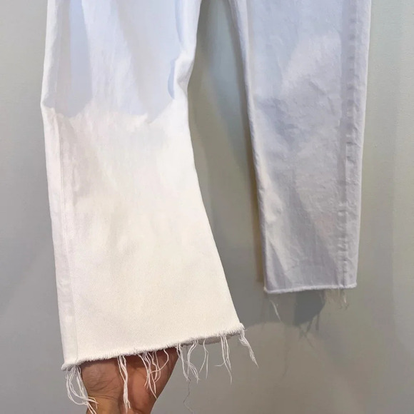 AGOLDE White Denim 90s Straight Leg High Waist Classic Button Fly Jeans 26 - Picture 7 of 12